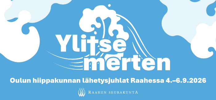 Ylitse merien Raahe lähetysjuhla logo mainos uutinen