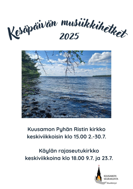 Kesäinen yhteislaulutilaisuus Musiikkihetkien mainos