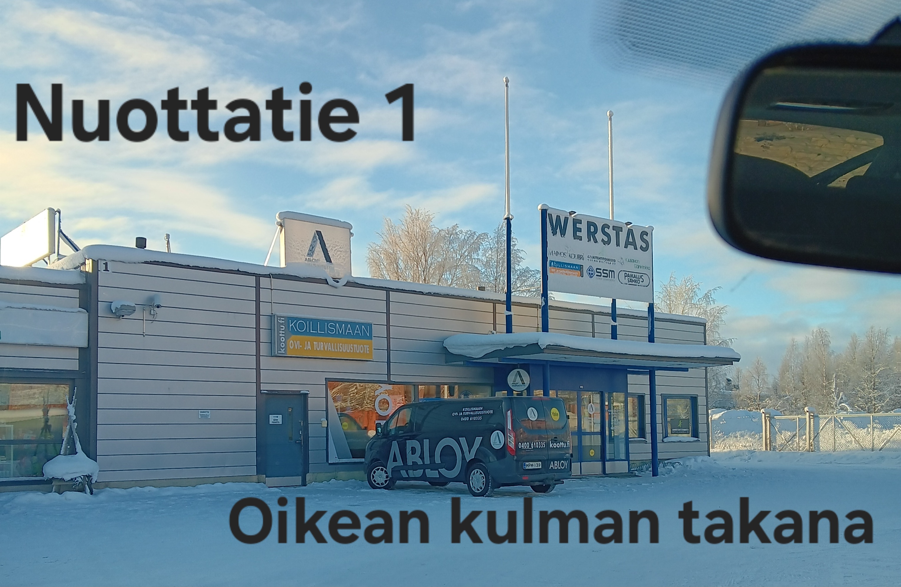 Kuvassa liikerakennus osoitteessa Nuottatie 1. Soppi sijaitsee rakennuksen oikealla sivulla. Rakennuksen korkeimmalla kohdalla on kyltti, jossa lukee WERSTAS